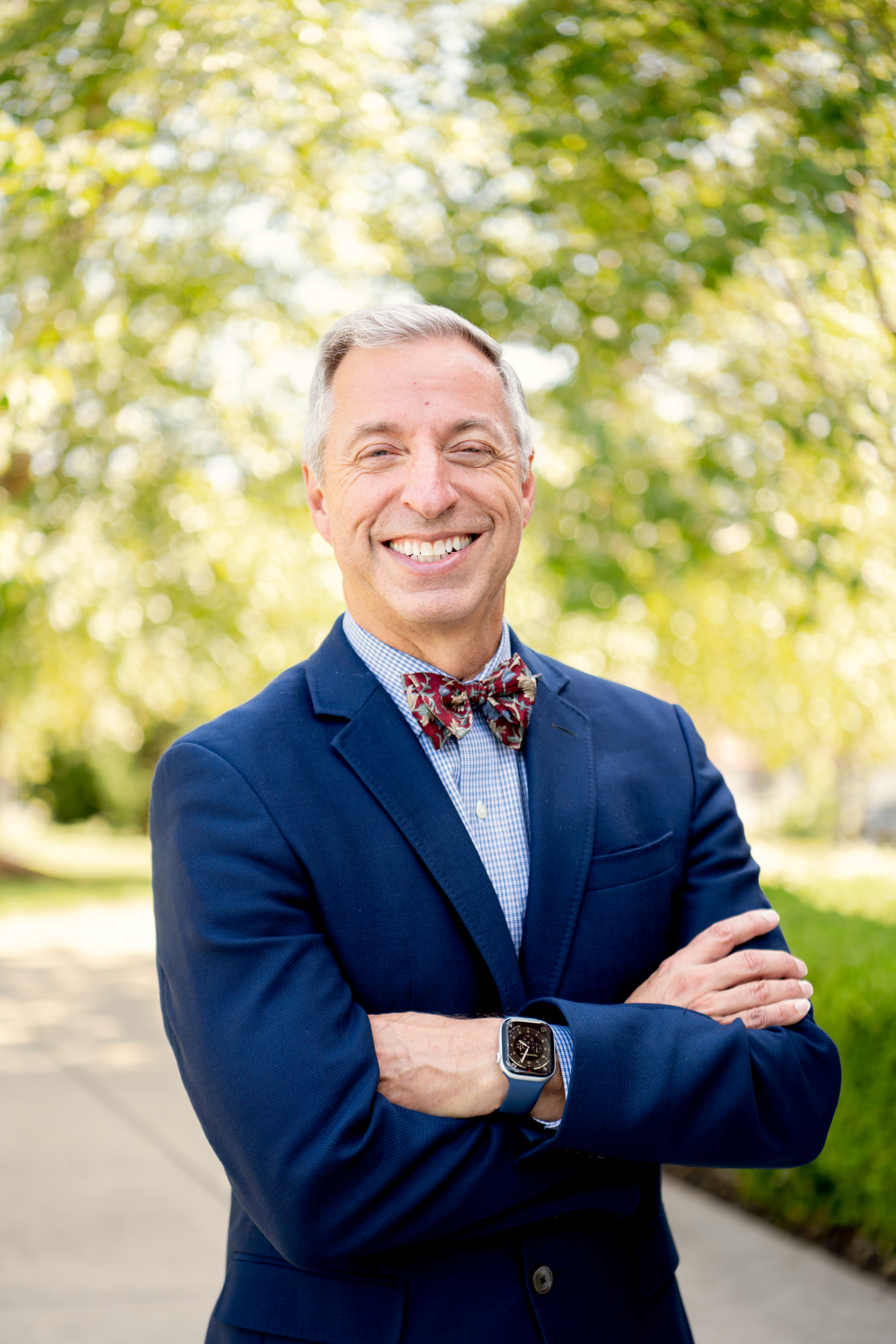President Hopkins and students President Hopkins and students