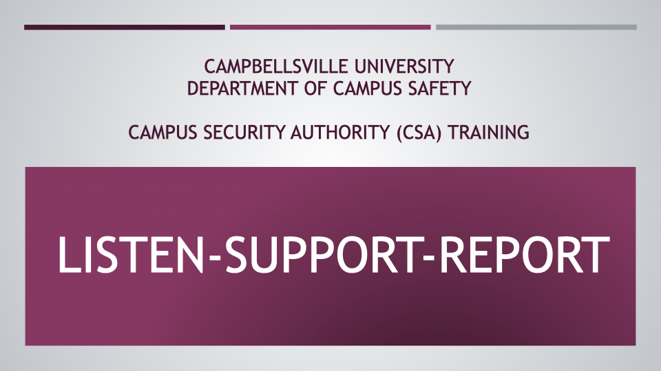 Campus Security Authoriy Training