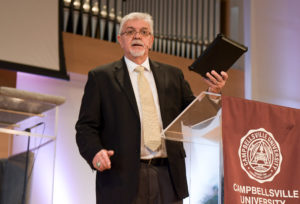 Campbellsville University hosts Lonnie Riley who believes the Bible is truth