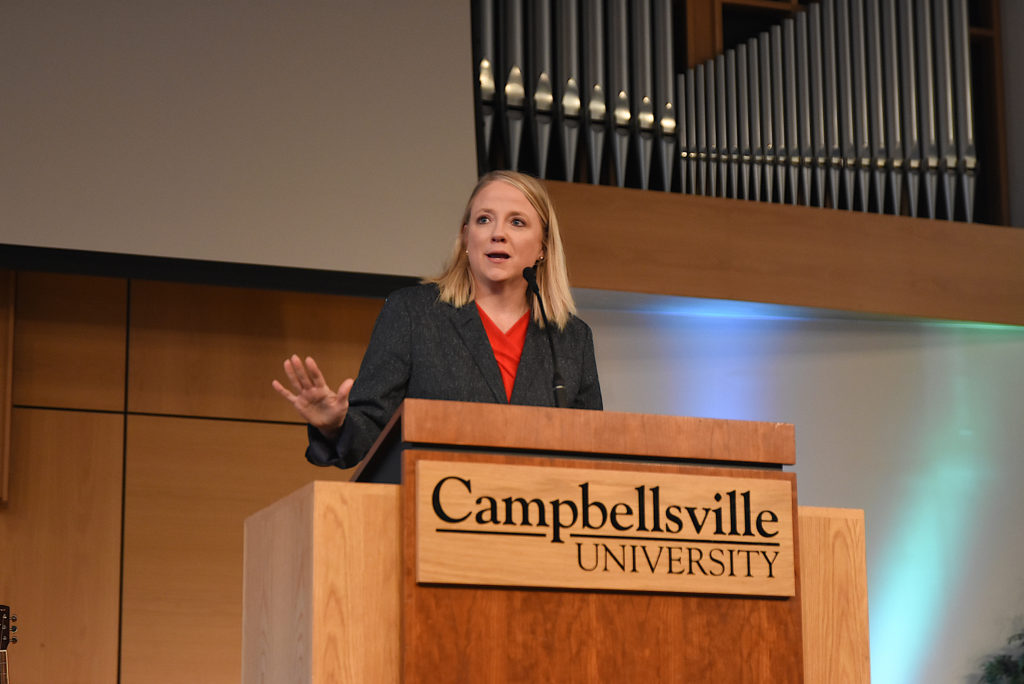 Campbellsville University holds first chapel for the spring semester