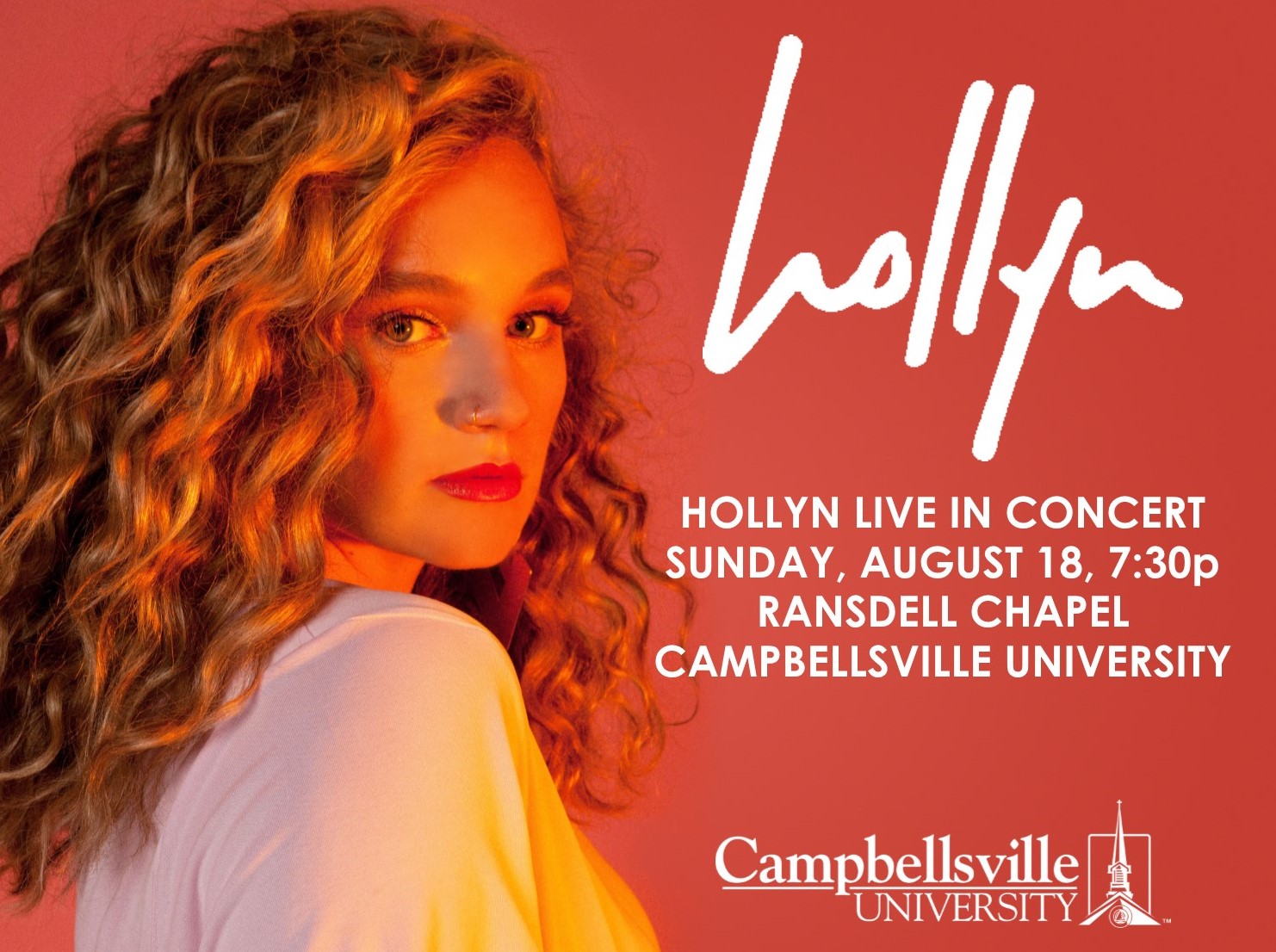 Campbellsville University to present musical guest Hollyn for Welcome Back Week concert 2