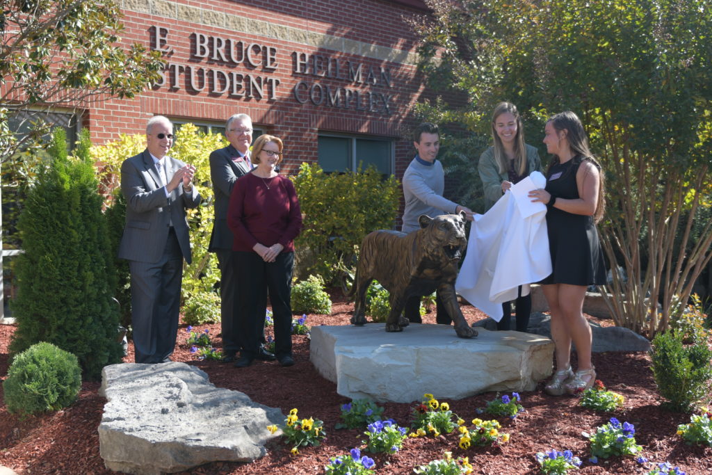 New Tiger sculpture is named Bruce after late trustee Bruce Heilman