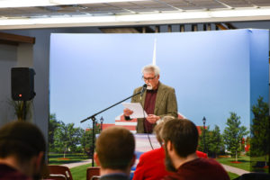 Kentucky’s poet laureate, Jeff Worley, reads poetry at Campbellsville University