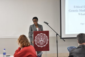 Dr. Ogochukwu Onyiri leads Campbellsville University Quality Enhancement Plan lecture on ‘Ethical Decision Making: Genetic Modification of Humans, what will you do?’