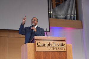 Owens, CU trustee, speaks about ‘the road to reconciliation’ at Campbellsville University’s Black History Month chapel service