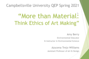 Professors Berry and Williams discuss ethics of art making
