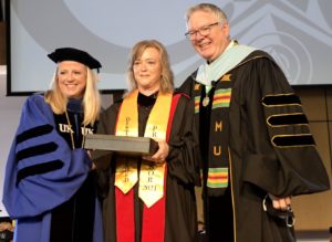 Campbellsville University social work professor receives Distinguished Professor Award at first chapel