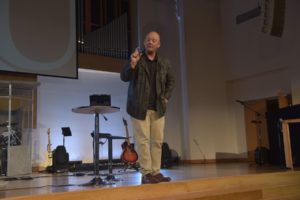 Pastor Josh Huisman speaks on Revelation at Campbellsville University chapel