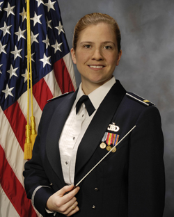 Armstrong is the commander of the Air National Guard Band of the Great Lakes. She earned her commission from the Academy of Military Science and took command of the band in April 2007. Prior to her command, she was enlisted as a trumpet player with the Air National Guard Band of the Central States and the Air National Guard Band of the Northwest.