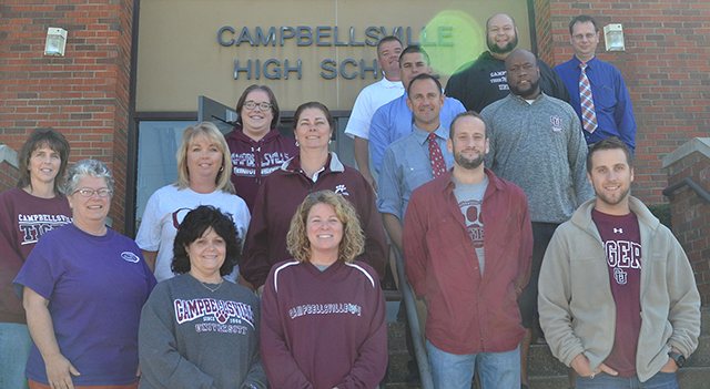Several CHS teachers and administrators in a group photo