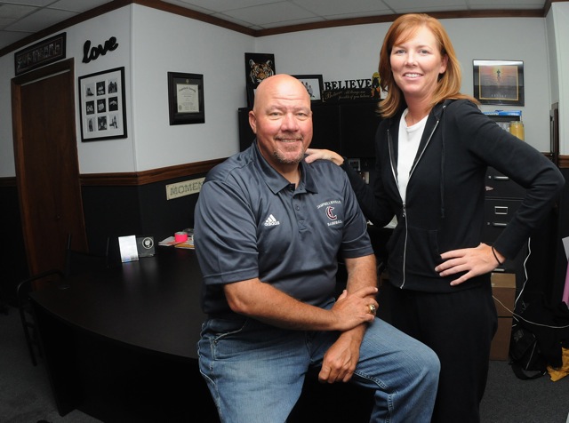  Campbellsville University's head coaches of baseball and softball programs Beauford Sanders and Shannon Wathen.