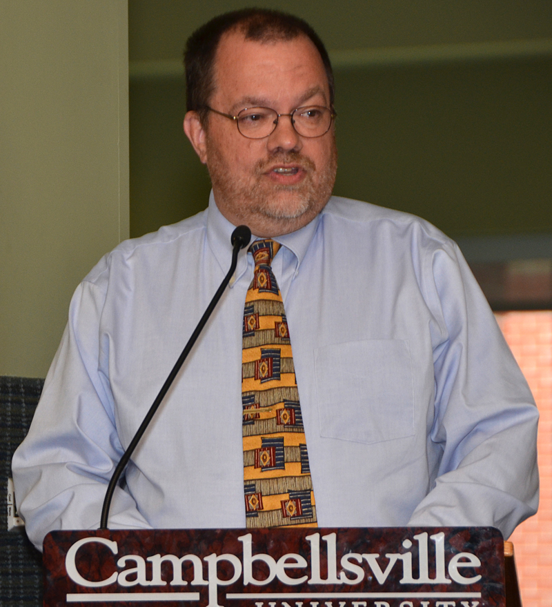 Dr. Dwayne Howell was the guest speaker at the  recognition service. (Campbellsville University Photo  by Joan C. McKinney)
