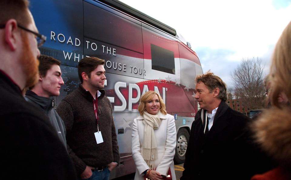 students with rand paul