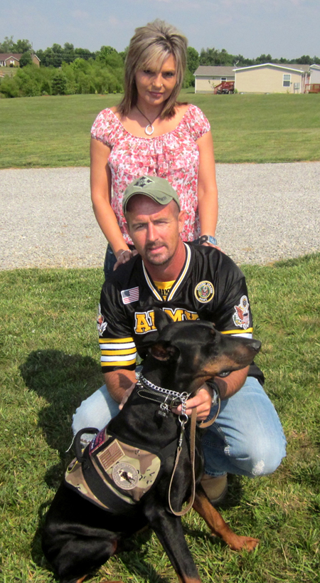 SSG Mike Jeffrey, his wife Shelly and their dog Seal Team will speak April 5.