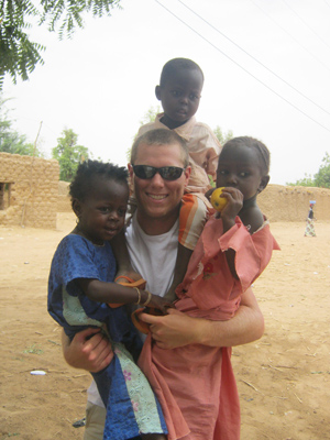 John Harbold spends time with the children in Niger. (Photo submitted)