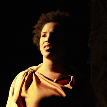 Michaela Parker sings in "Antigone."