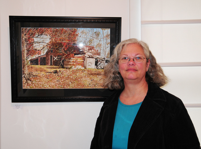  Patricia Mings, a senior of Eastview, Ky., received Best of Show with her watercolor piece titled "November Light" in Campbellsville University's juried student art show. She also won first place in sculpture, first place in painting and first place in other. (Campbellsville University Photo by Ashley Wilson)