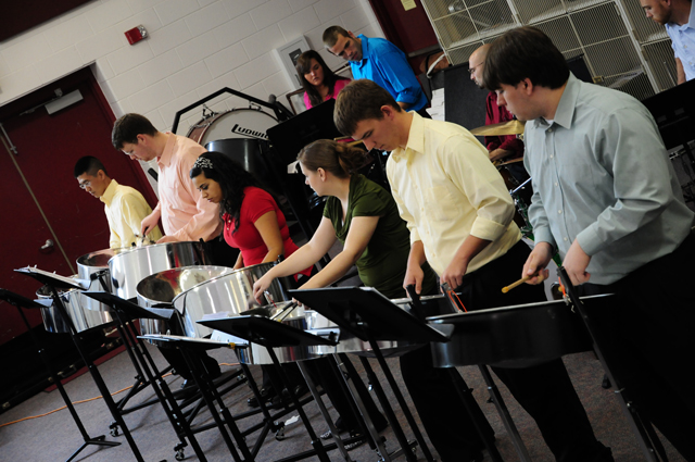 CU Steel Band performs in a demonstration at last year's Percussion Ensemble Festival. (Campbellsville University Photo by Ashley Wilson)