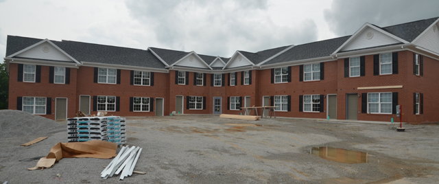 The new Residence Village on Meader Street will be open for 48 women students in the fall.  (Campbellsville University Photo by Joan C. McKinney)