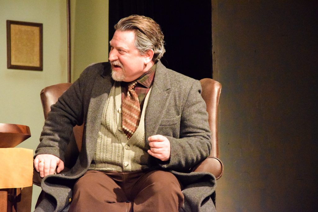 Jon Hieneman of Campbellsville plays Morten Kiil in “An Enemy of the People.” (Campbellsville University Photo by Shelby Hall)